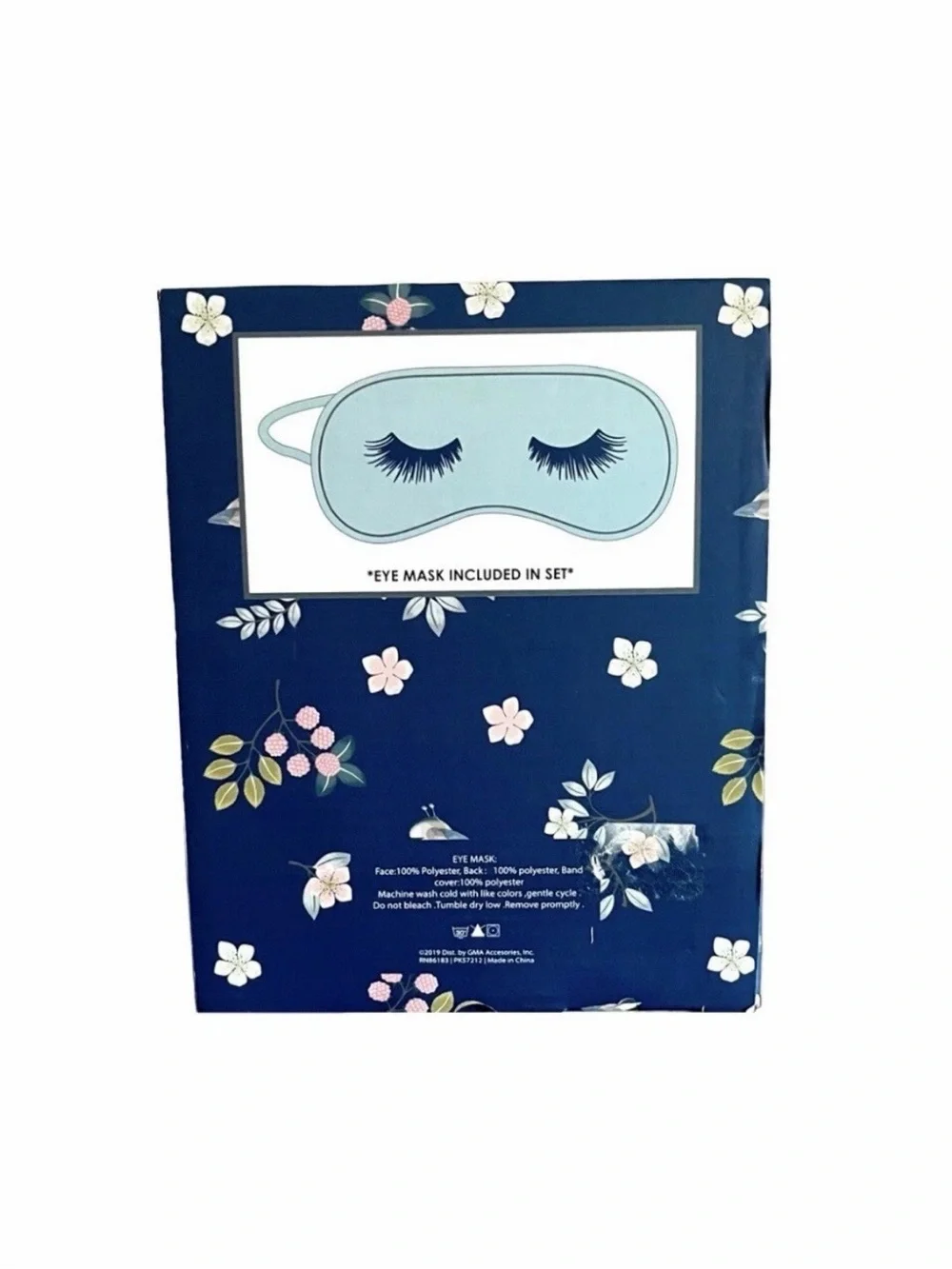 Best Mom Mug Eye Mask Gift Set Navy Blue Floral Mothers Day Birthday